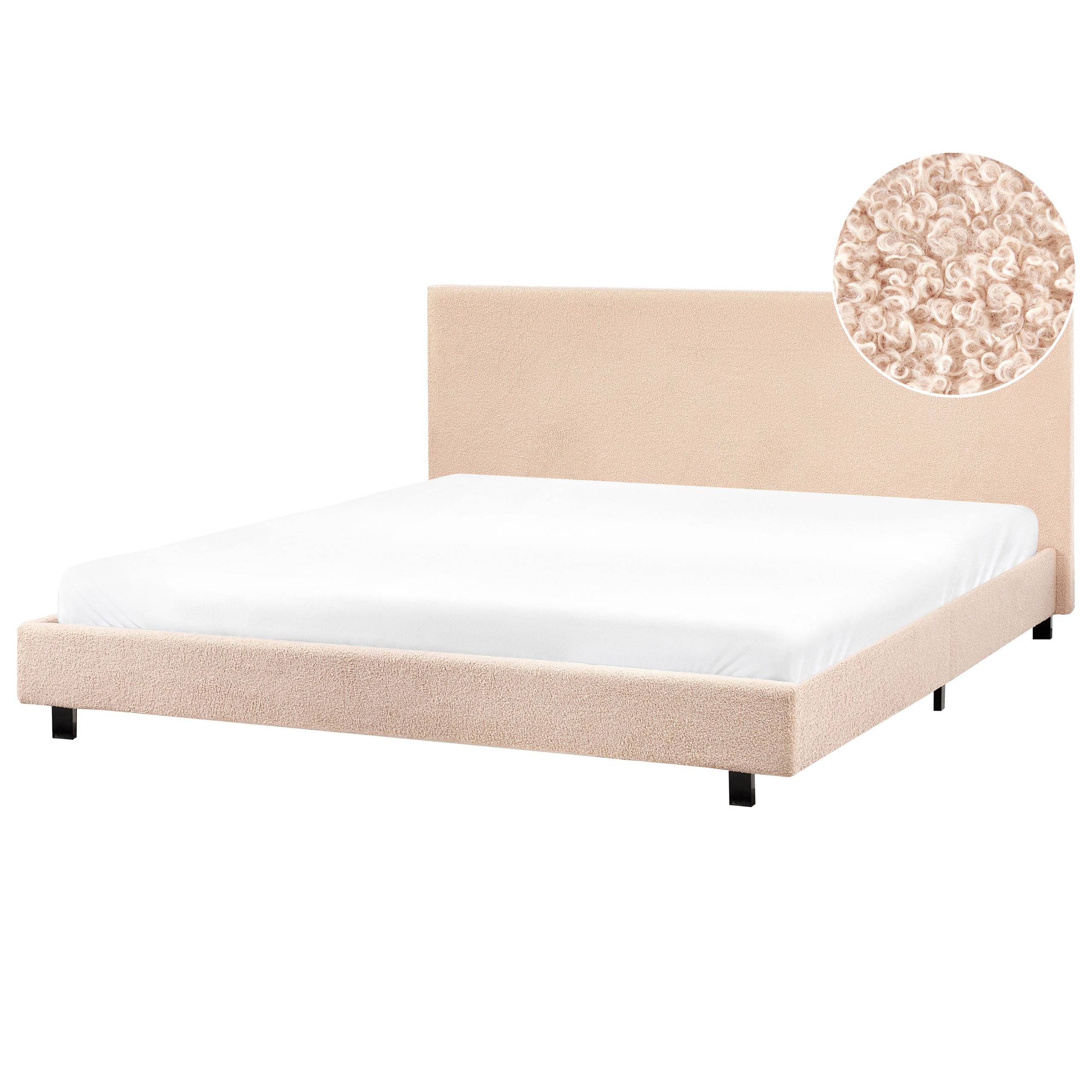 Vattensäng Bouclé ALBI 180 x 200 cm Beige
