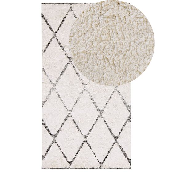 Matta PENDIK Ljusbeige 80 x 150 cm Bomull