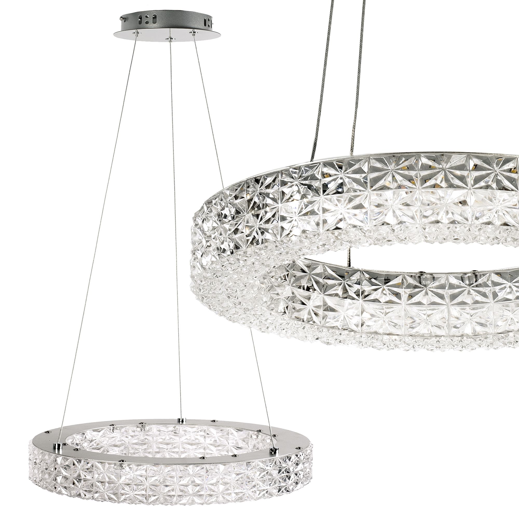TOOLIGHT hängande taklampa LED MS004-CP 40CM Krom 40x40x6cm