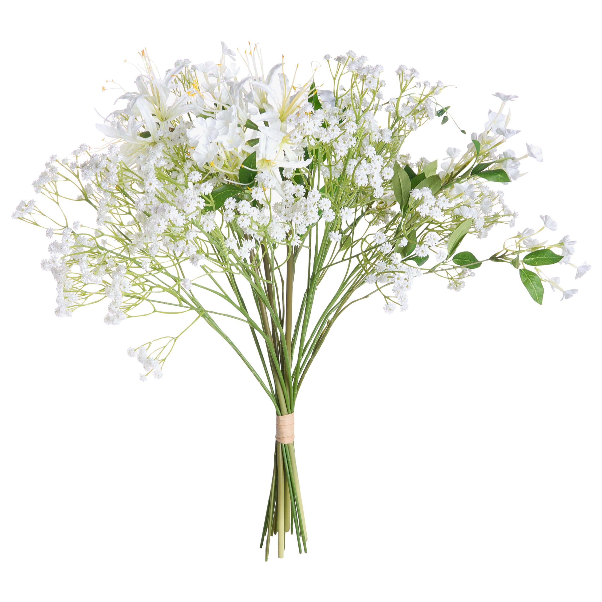 Konstgjord blomsterbukett VEIROS 38 cm Vit