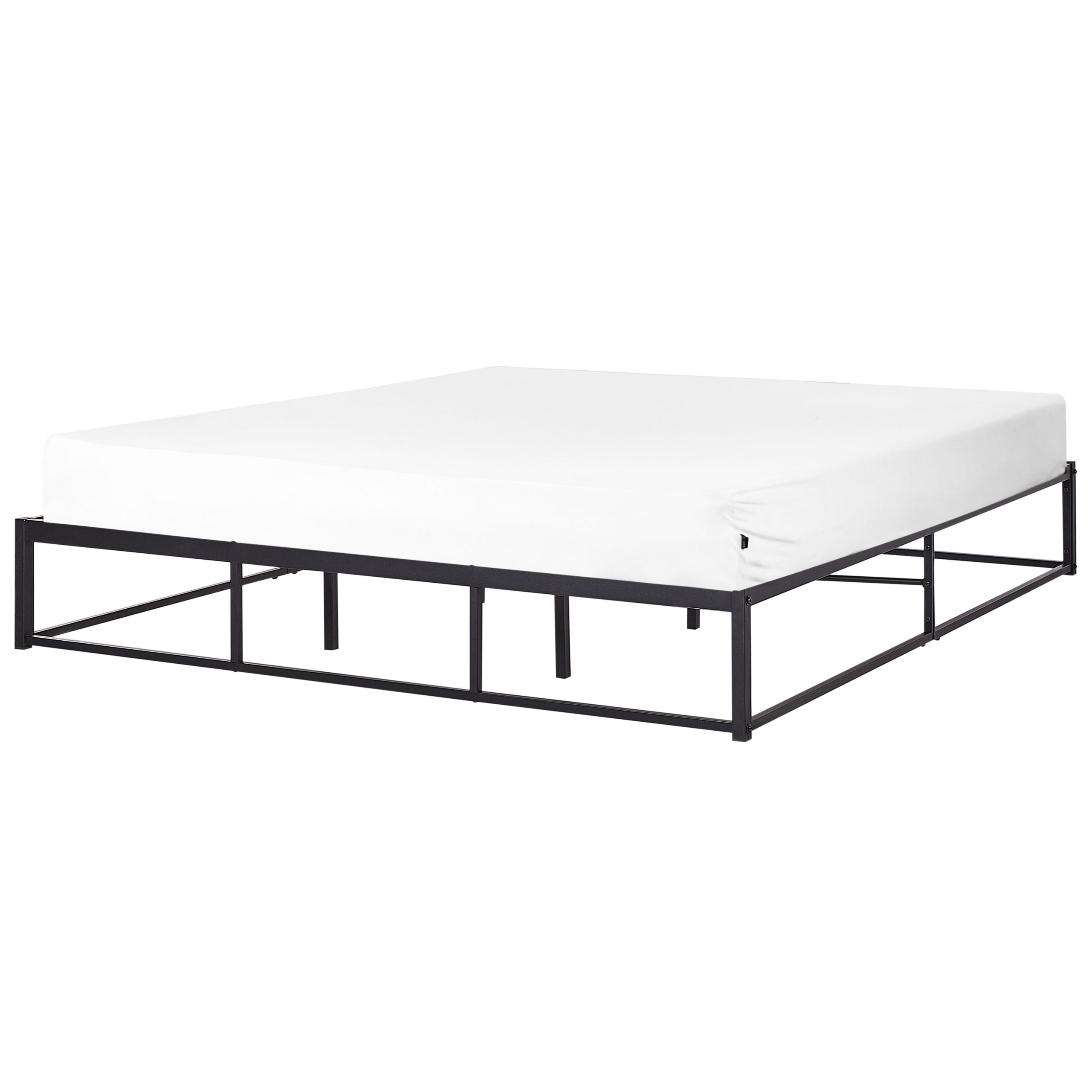 Säng med lamellram Metall VIRY 180 x 200 cm Svart