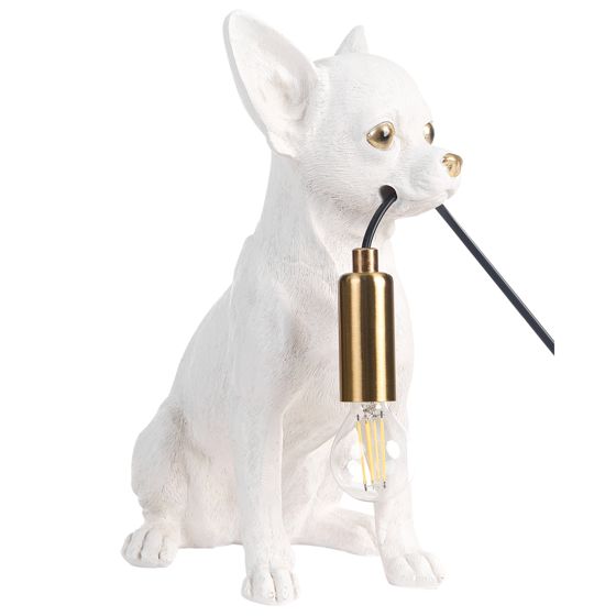 Bordslampa Hund ROCCO Vit