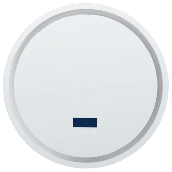 Badrumsspegel med LED BROGNON 60 cm 60 cm med inbyggd Bluetooth-högtalare Silver