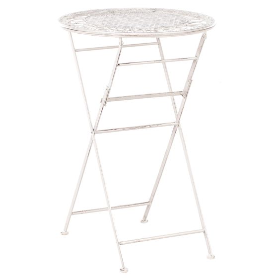 Trädgårdsbarbord TRIESTE 60 cm 60 cm Metall Ljusbeige