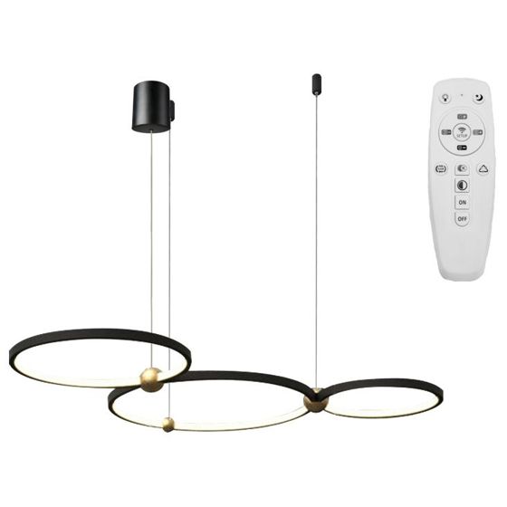 TOOLIGHT hängande taklampa APP752-30-40-50 RING LED Svart 112x112x70cm