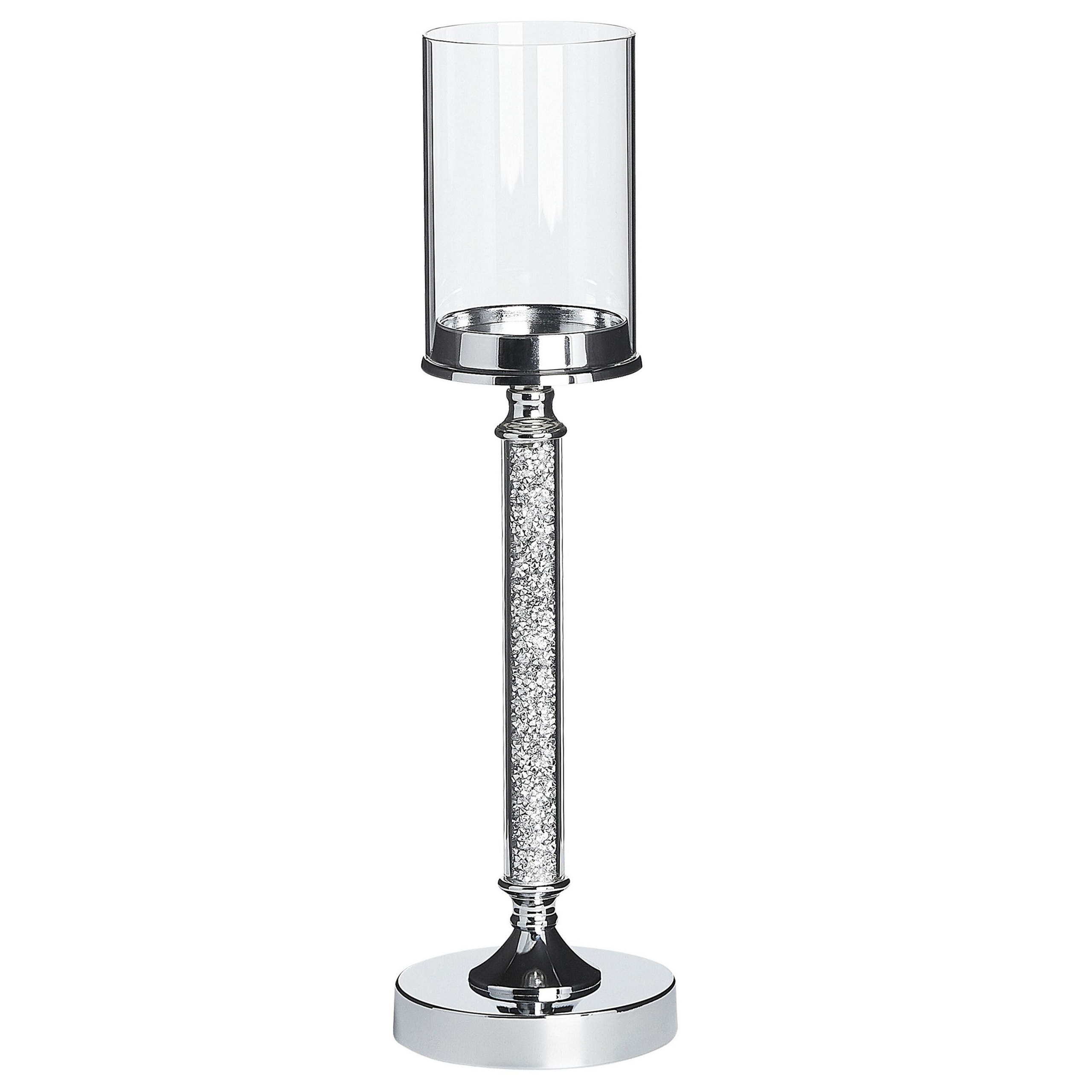 Ljusstake ABBEVILLE 48 cm Glas Silver