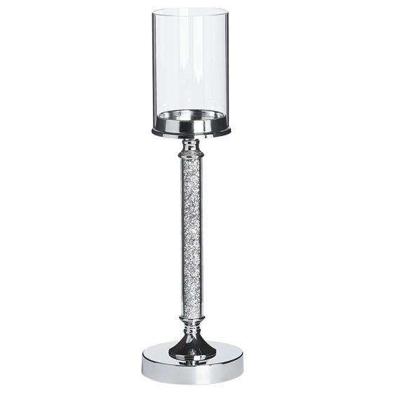 Ljusstake ABBEVILLE 48 cm Glas Silver