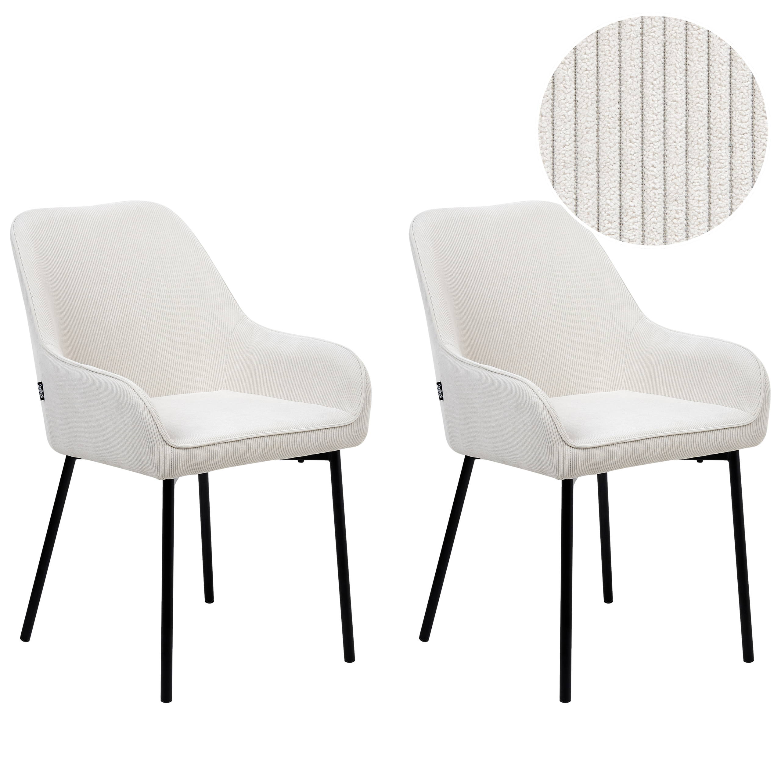 Set med 2 matstolar LOVERNA Manchester Off-White
