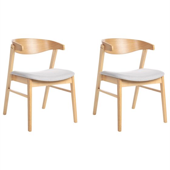 Set med 2 matstolar LILLY Ljusbrun/ Grå