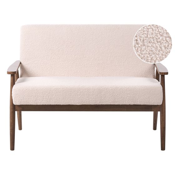 Soffa 2-sits ESRUM Bouclé Mörkbrun/ Beige