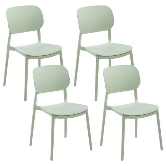 Set med 4 trädgårdsstolar TUPIZA Ljusgrön