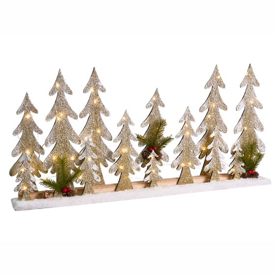 Julpynt LED ORIVESI 30 cm Julgran Ljusbrun