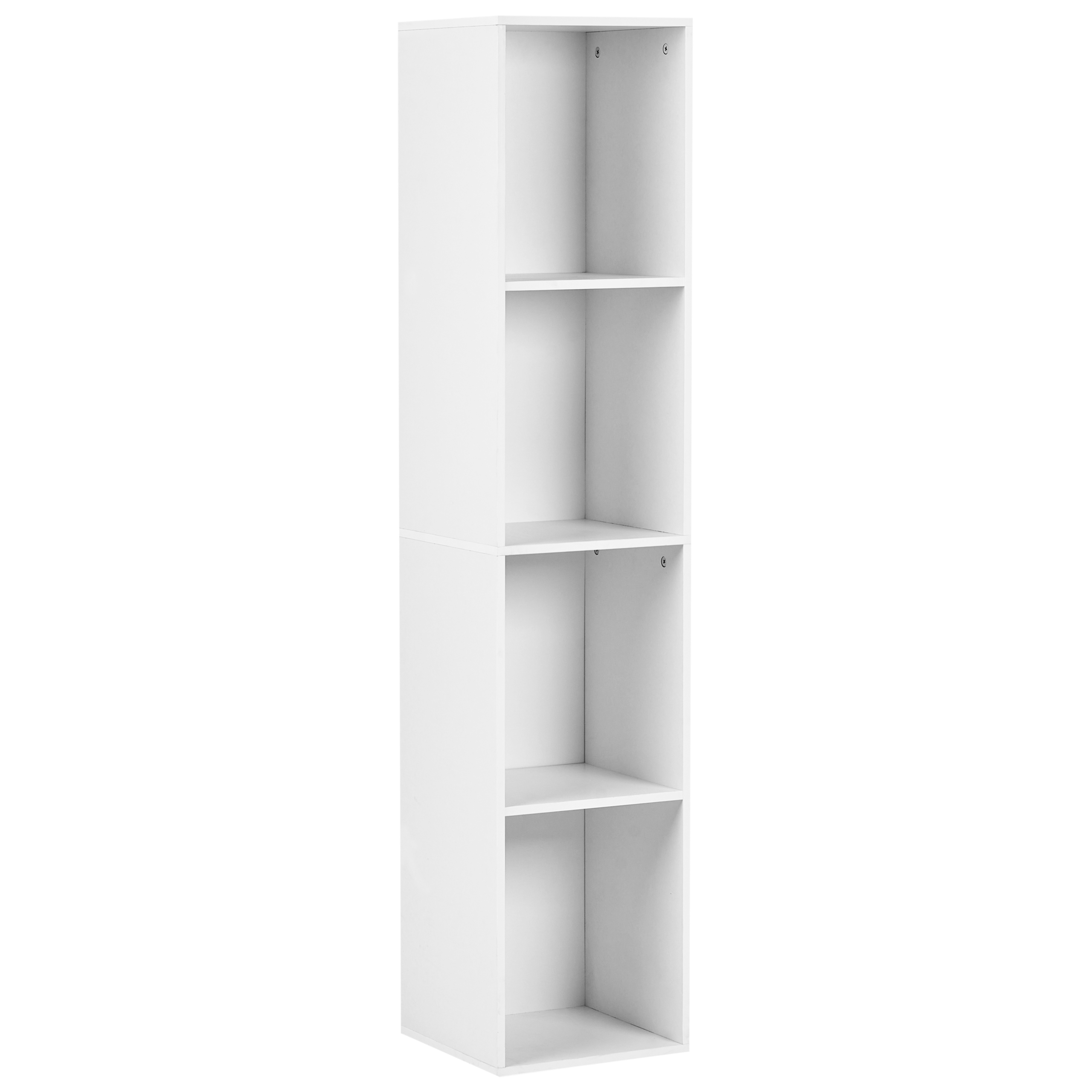 Bokhylla med 4 hyllor WINNIPEG 143 cm Vit