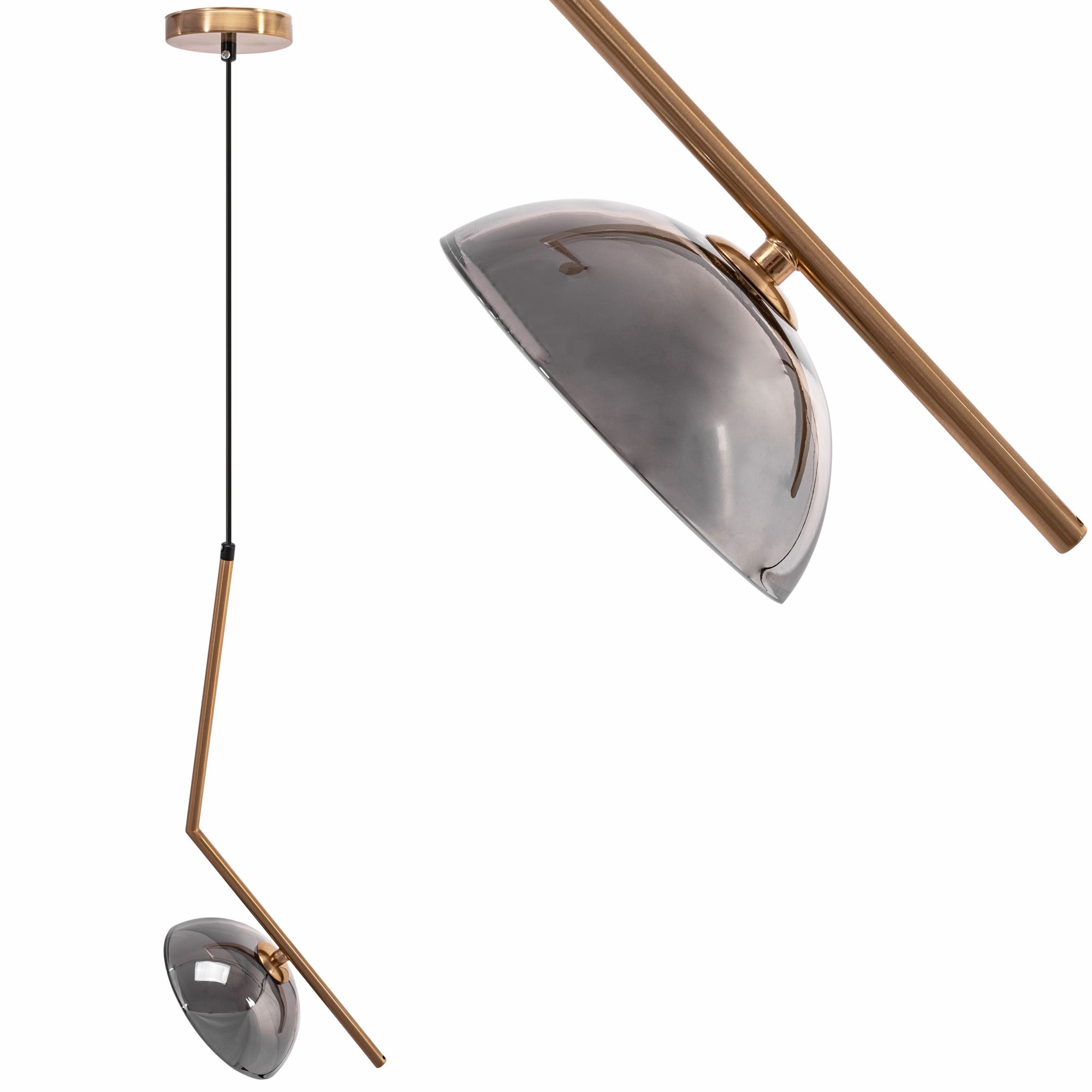 TOOLIGHT hängande taklampa APP1086-1CP Guld 40x15x110cm
