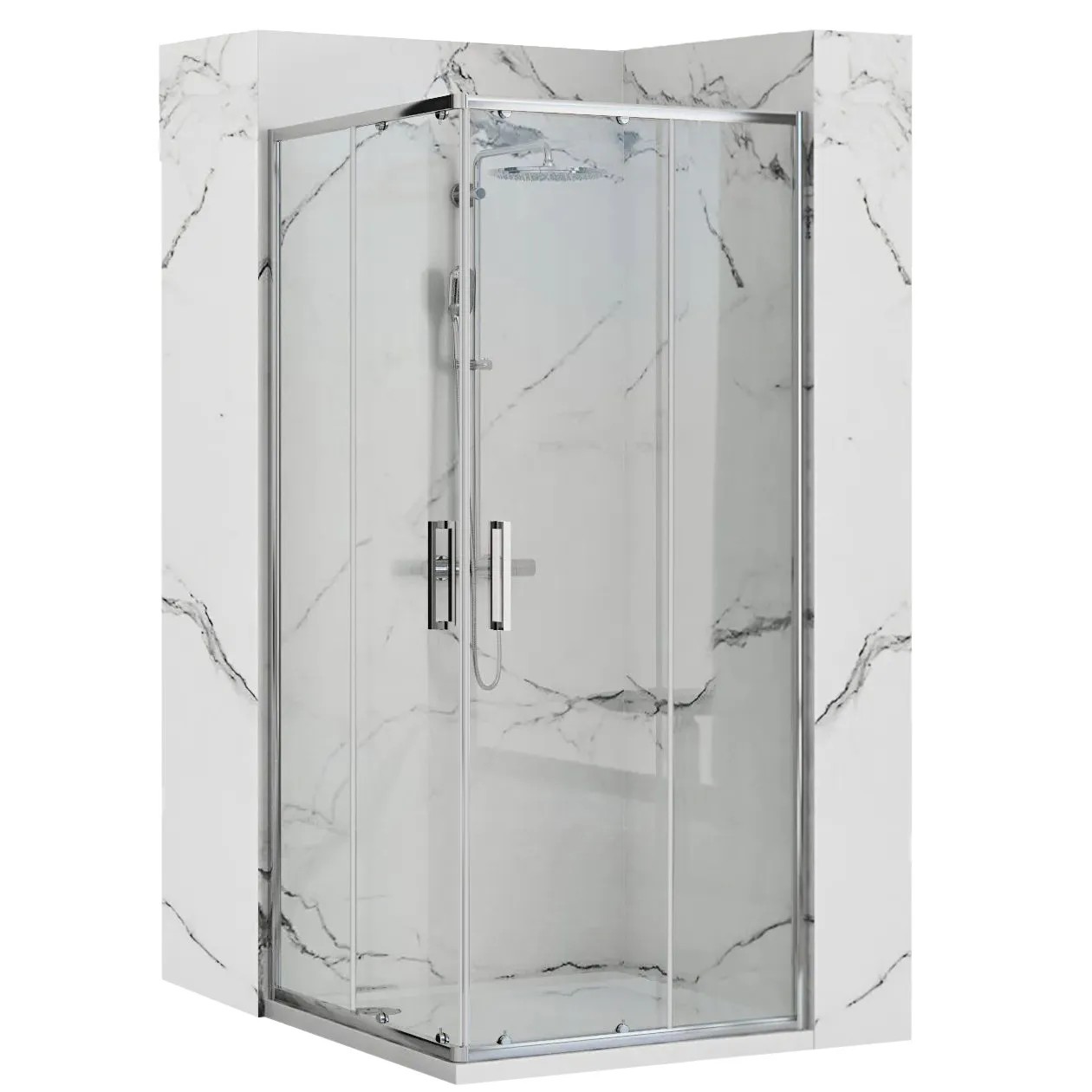 REA Duschkabin PUNTO 90X90 Krom, 90x90x190cm
