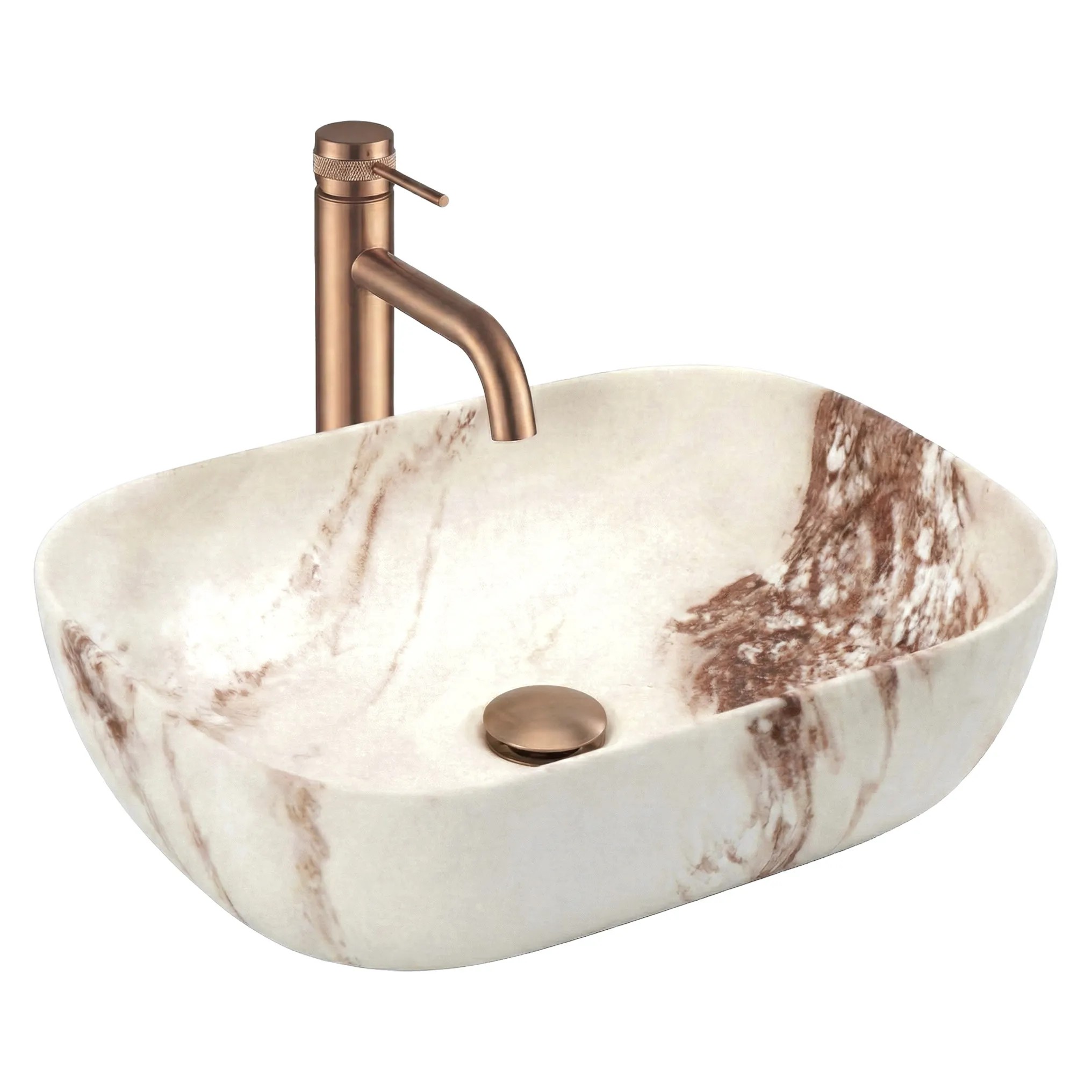 REA bänkskål Belinda Marrone Matt , Beige, 46,5x33x13,5cm