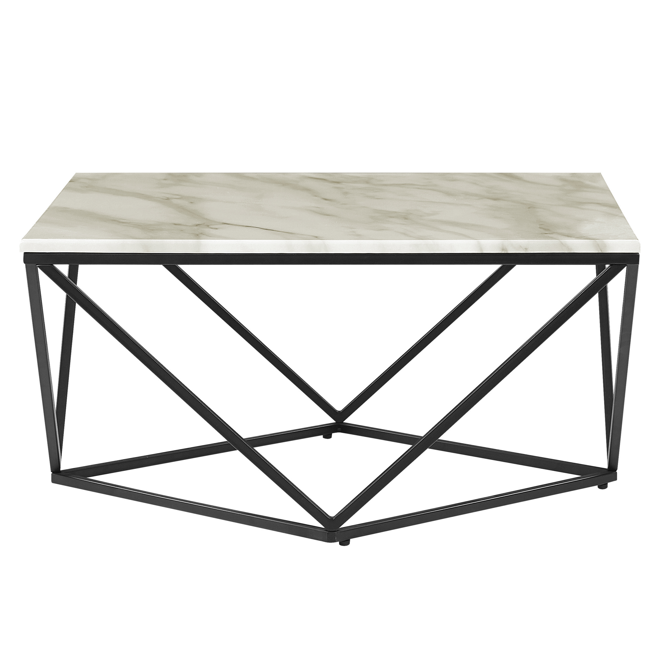 Soffbord MALIBU Vit marmor
