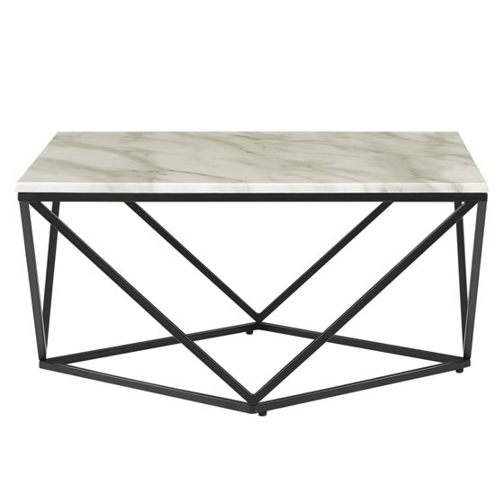Soffbord MALIBU Vit marmor