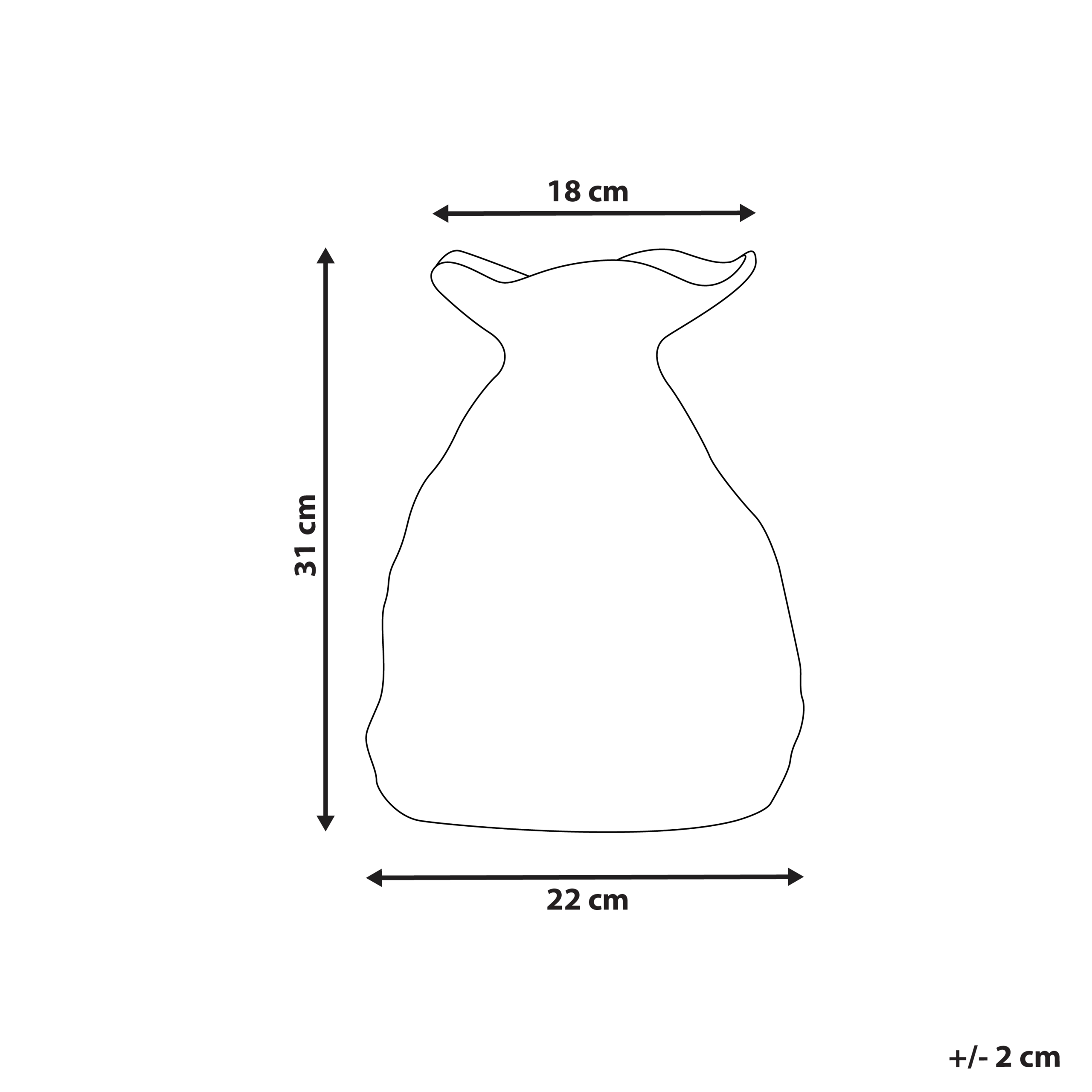 Blomvas COONTAIL 31 cm Stengods Svart