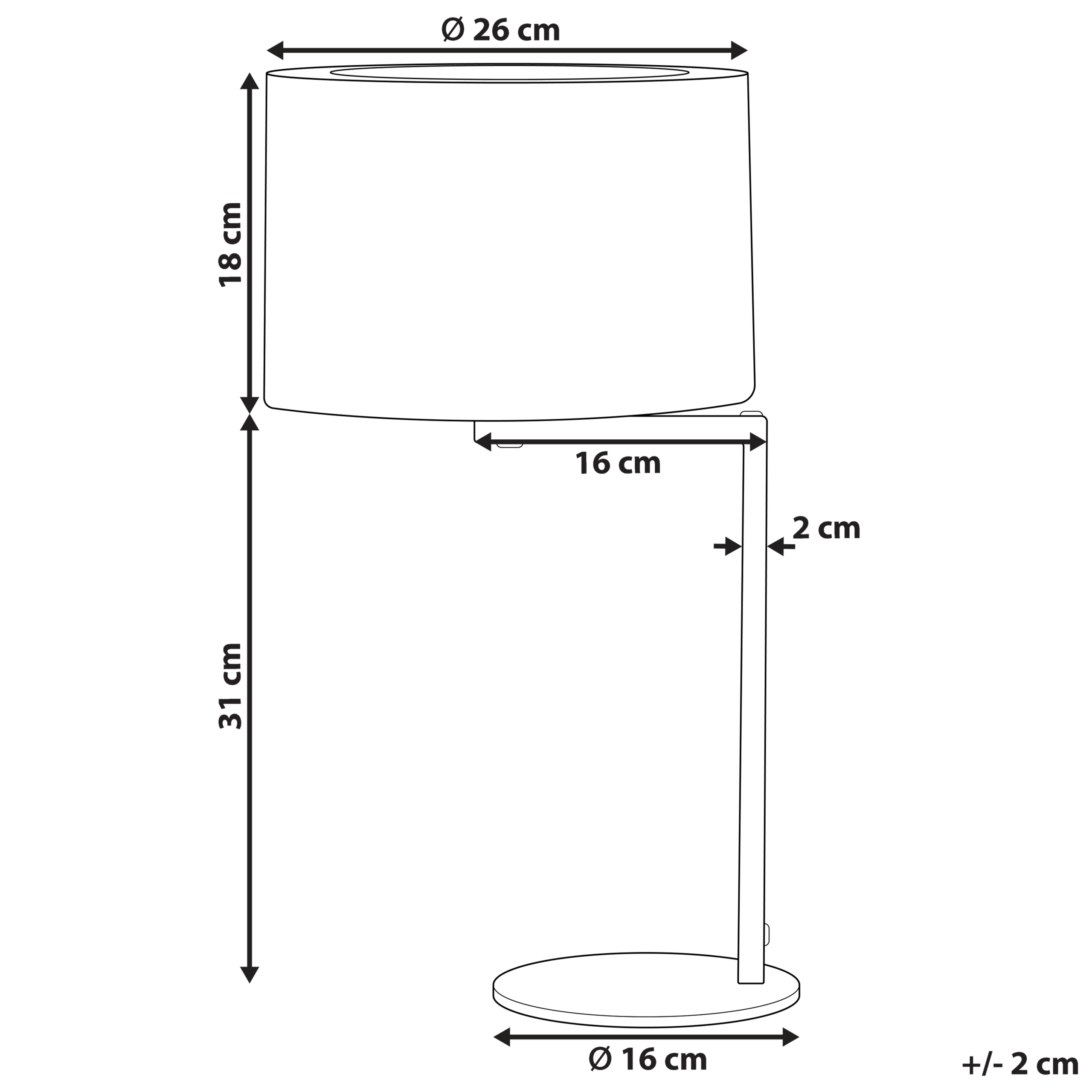 Bordslampa BALDWIN Metall Svart