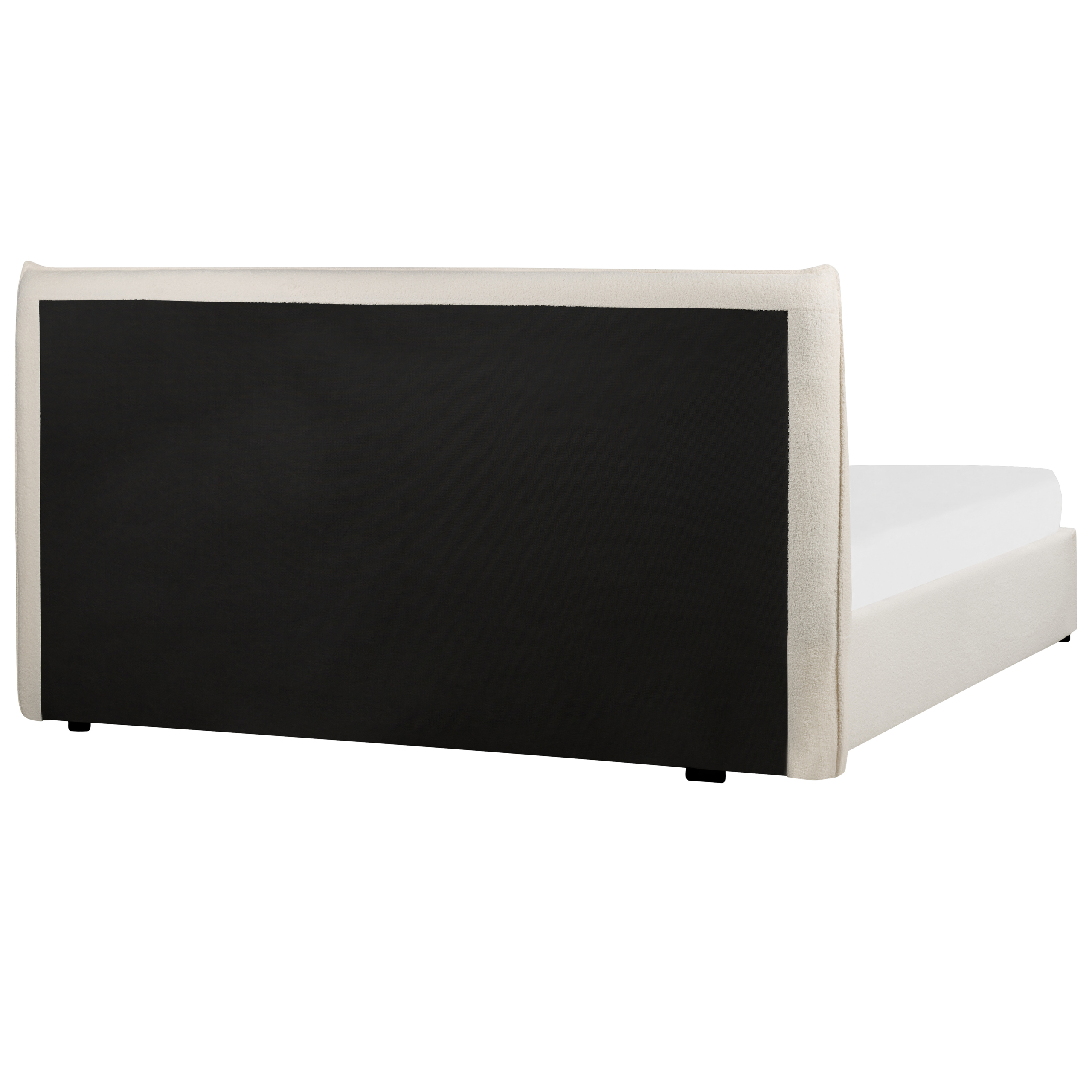 Säng med förvaring LAVAUR Bouclé Off-White 180 x 200 cm