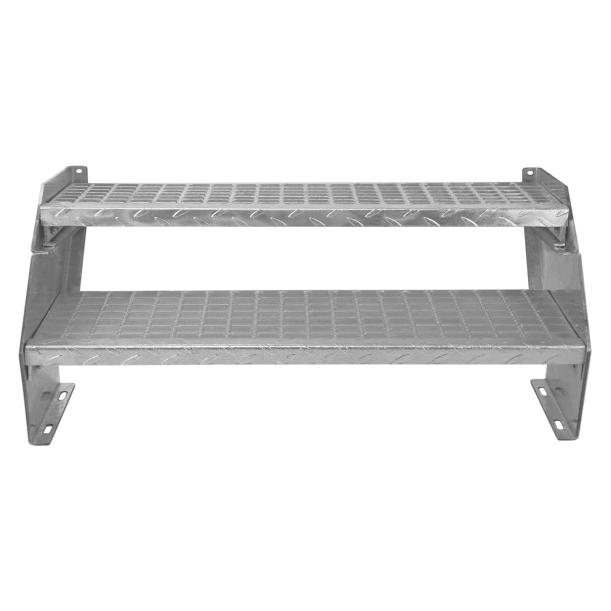 Justerbara, tvådelade galvaniserade steg - 900 mm breda