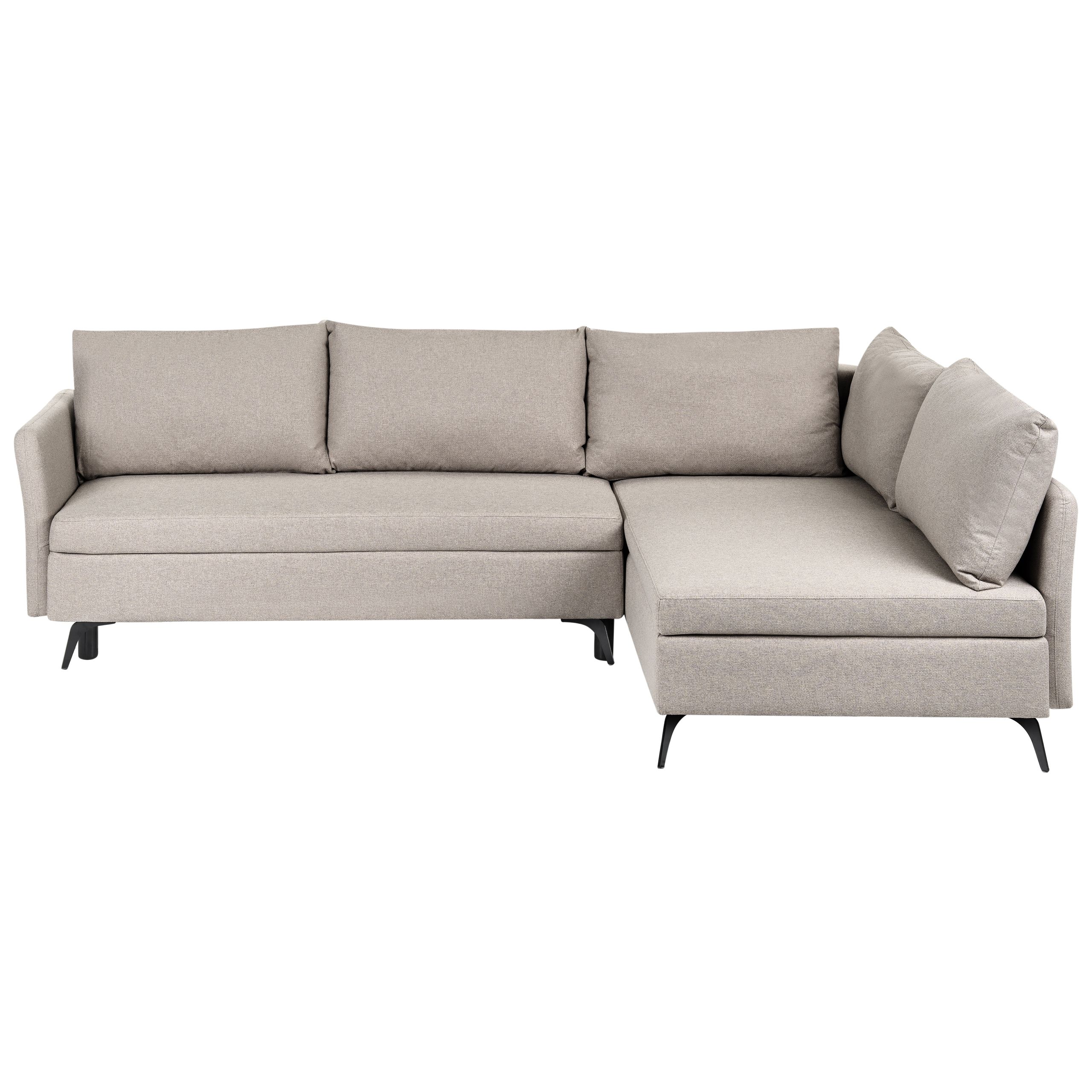 Hörnbäddsoffa 3-sits KOGE med förvaring Beige Vänstervänd