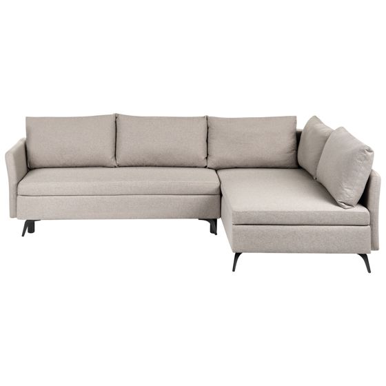 Hörnbäddsoffa 3-sits KOGE med förvaring Beige Vänstervänd