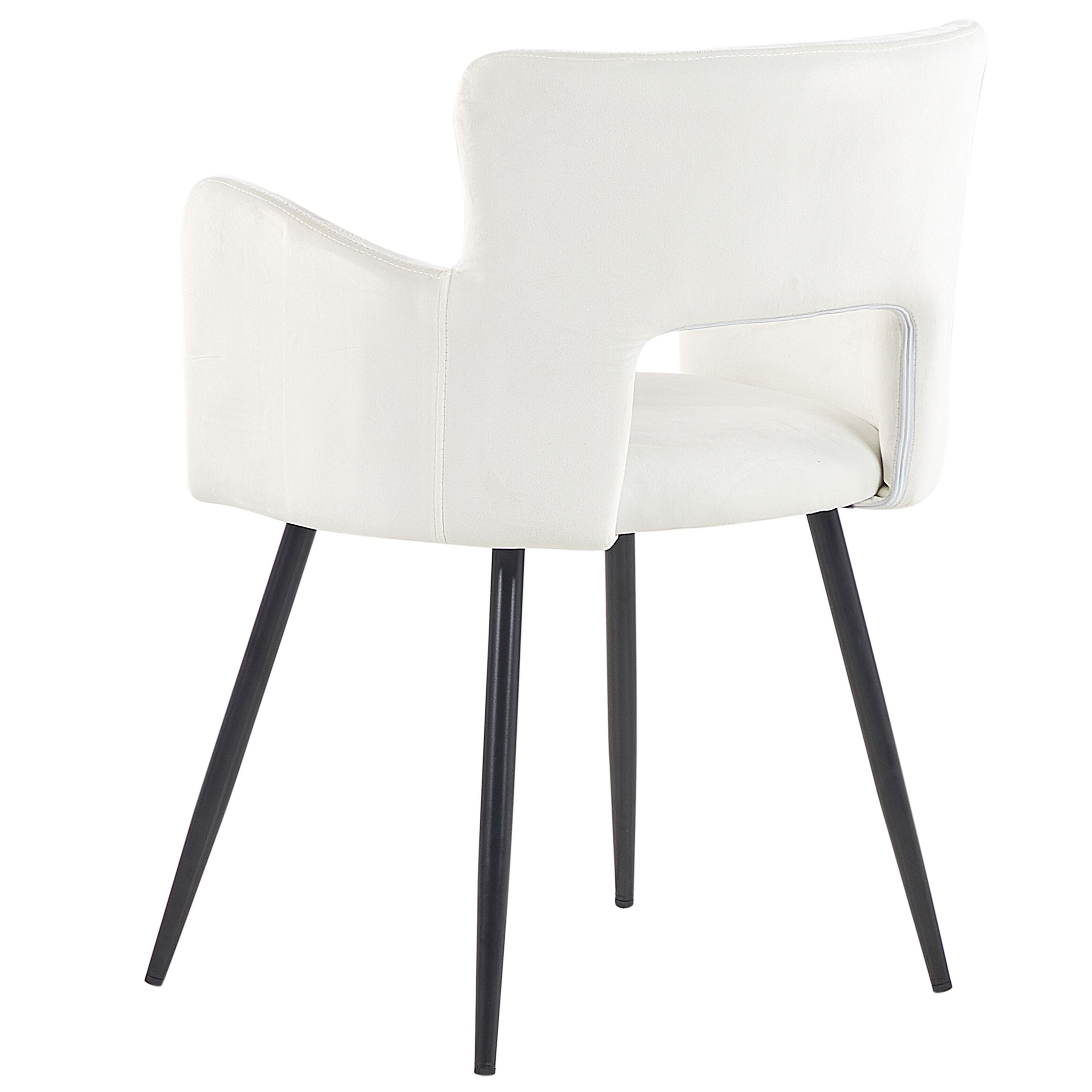 Set med 2 matstolar SANILAC Sammet Vit