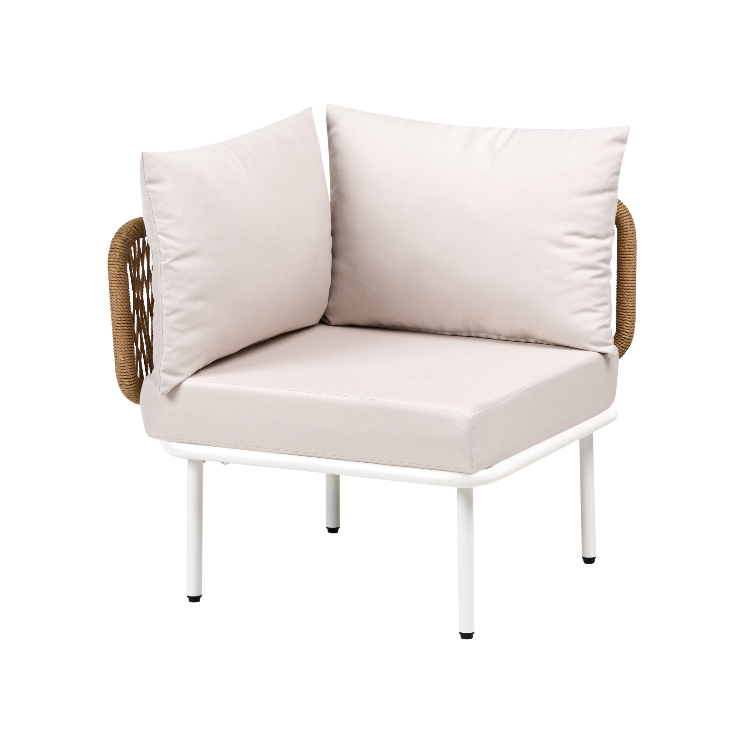Trädgårdshörnsektion BAUCINA Ljusbeige