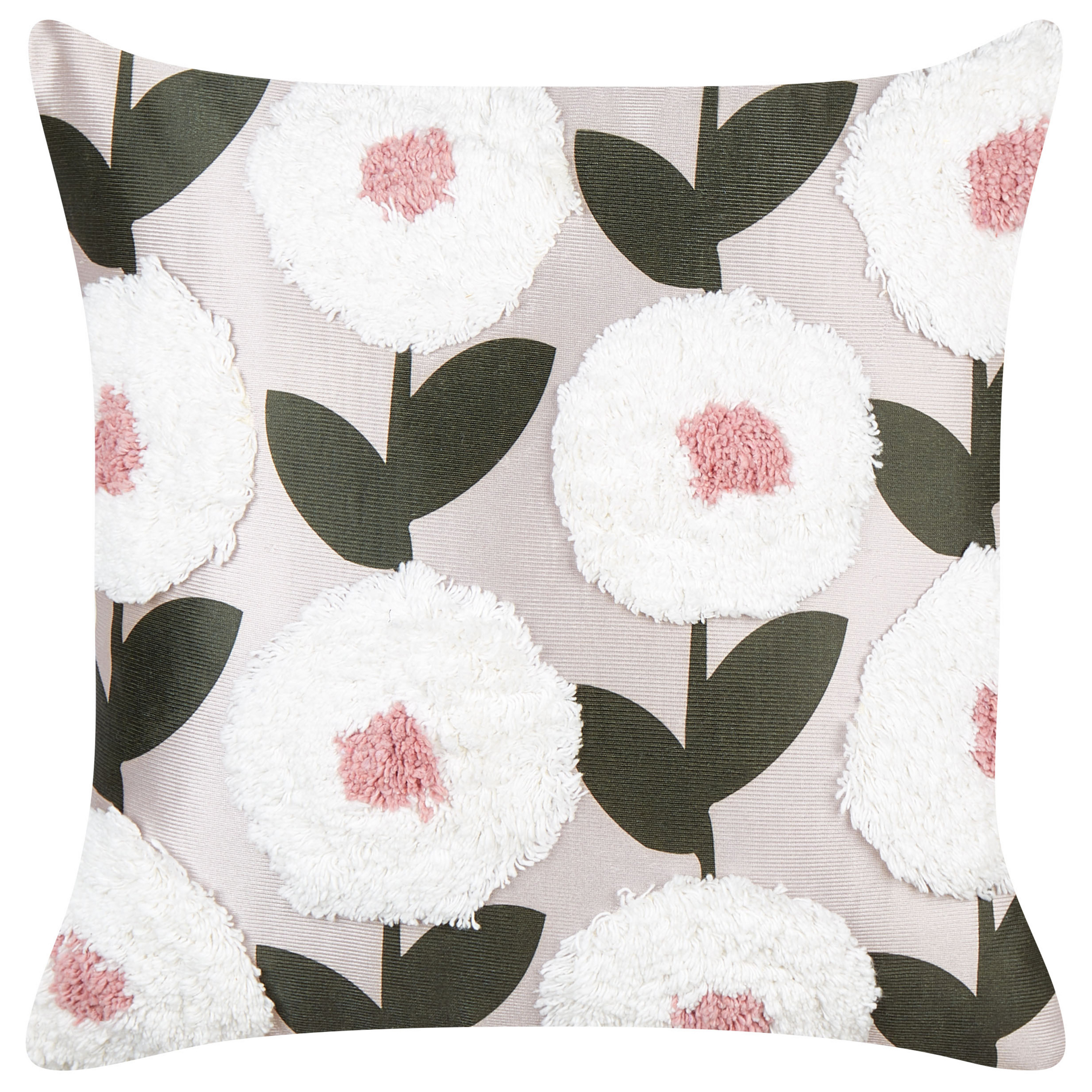 Set med 2 prydnadskuddar KUNRI 45 x 45 cm Bomull Flerfärgad Blommigt tryck