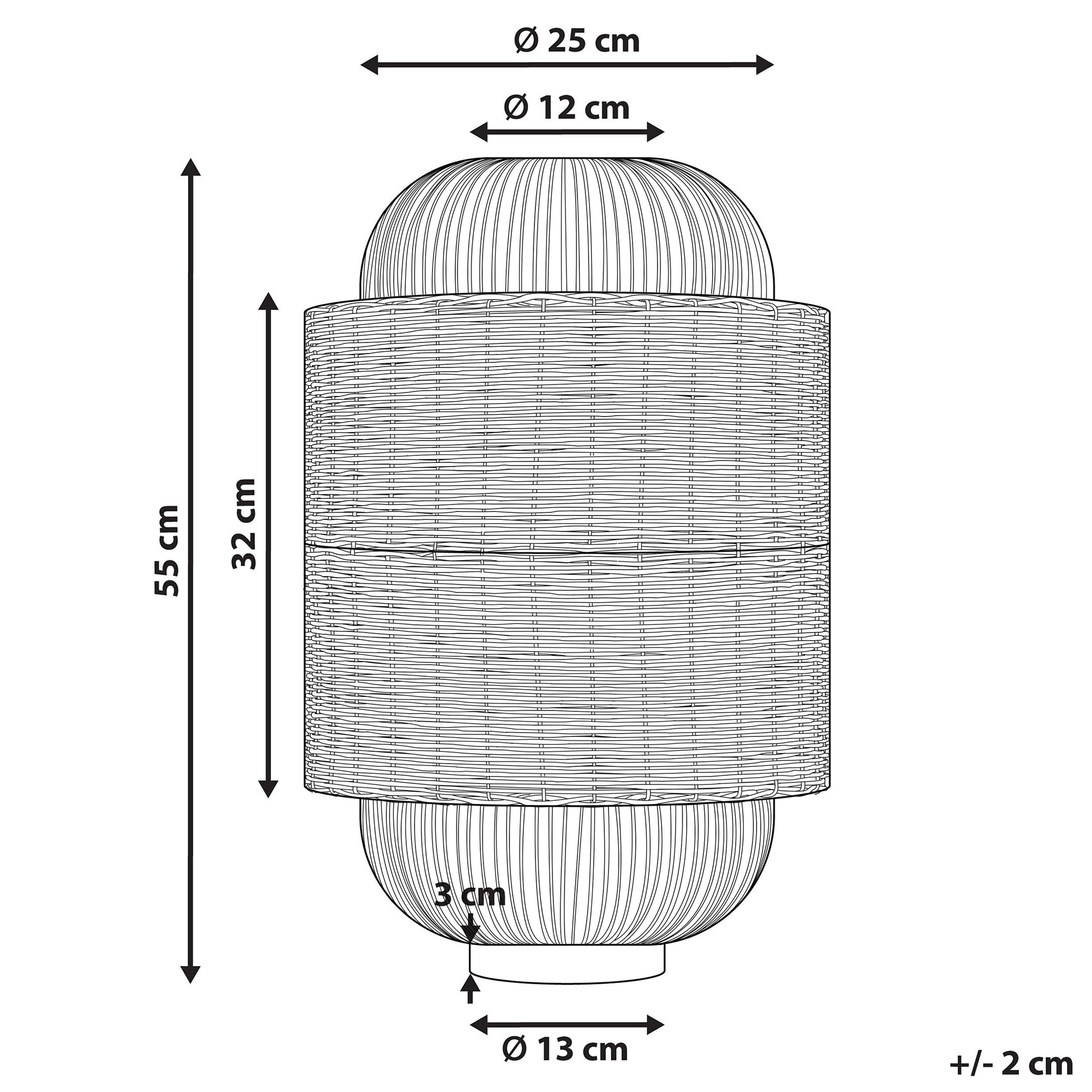 Bordslampa TANGANYIKA Rotting Naturlig