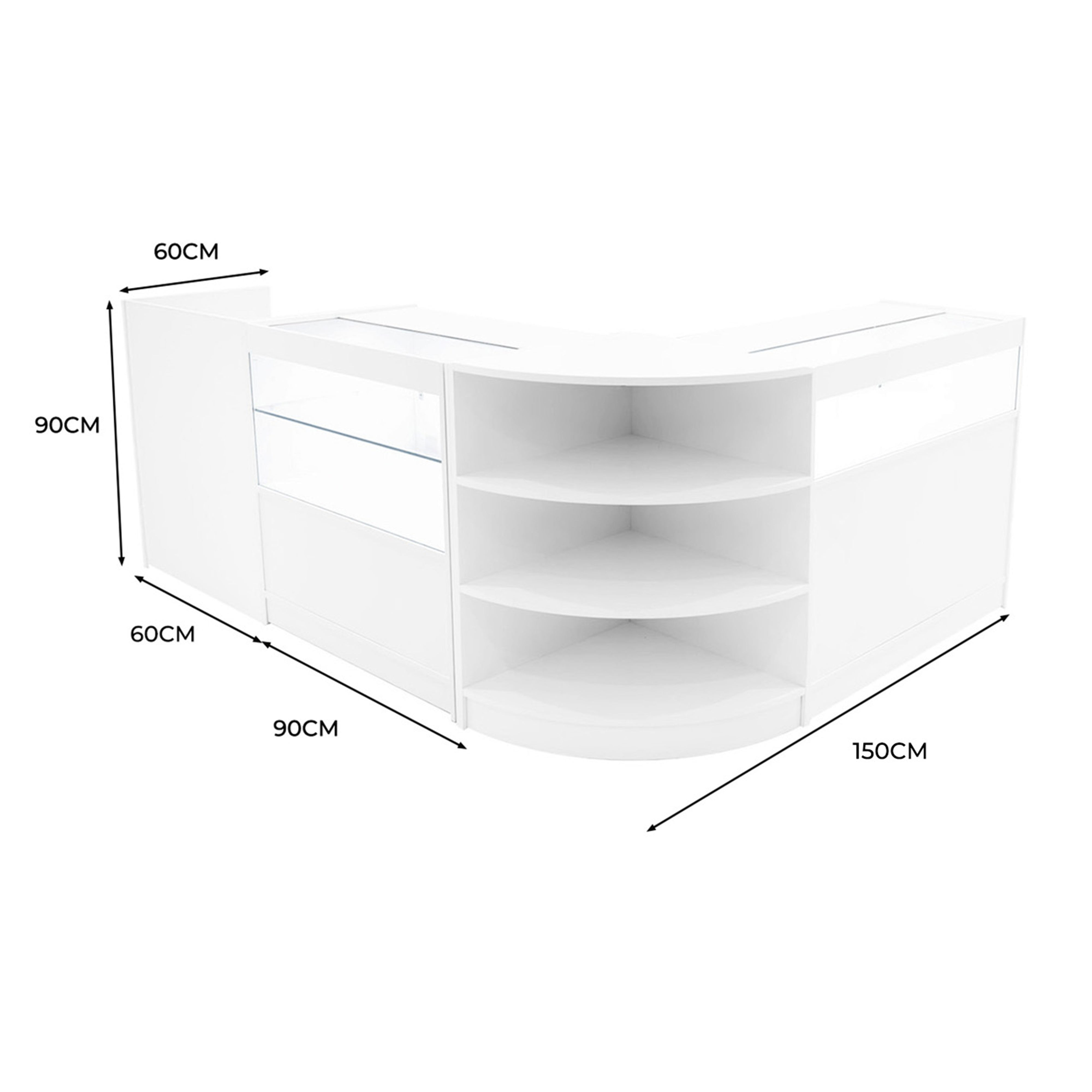 Europa LED-butiksdisk serie B900, C900, TB60 och LM60 - Vit