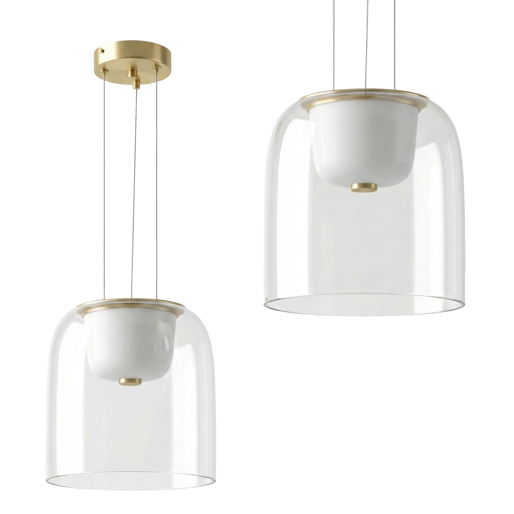 Toolight Hängande taklampa APP1689-1PC A LED Gyllene 105x16x18cm