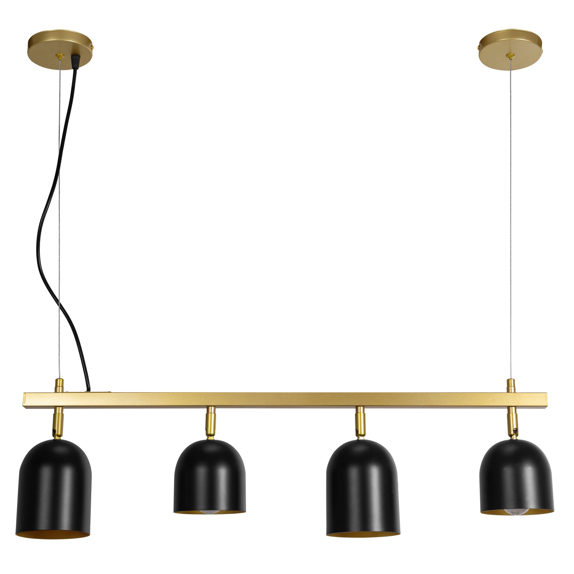 TOOLIGHT hängande taklampa APP1031-4CP Svart 74x10x20cm