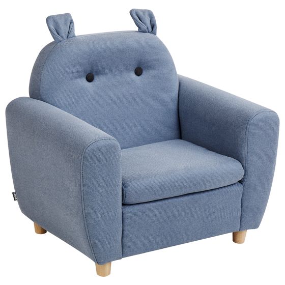 Barnfåtölj Flodhäst MARIBO Blå