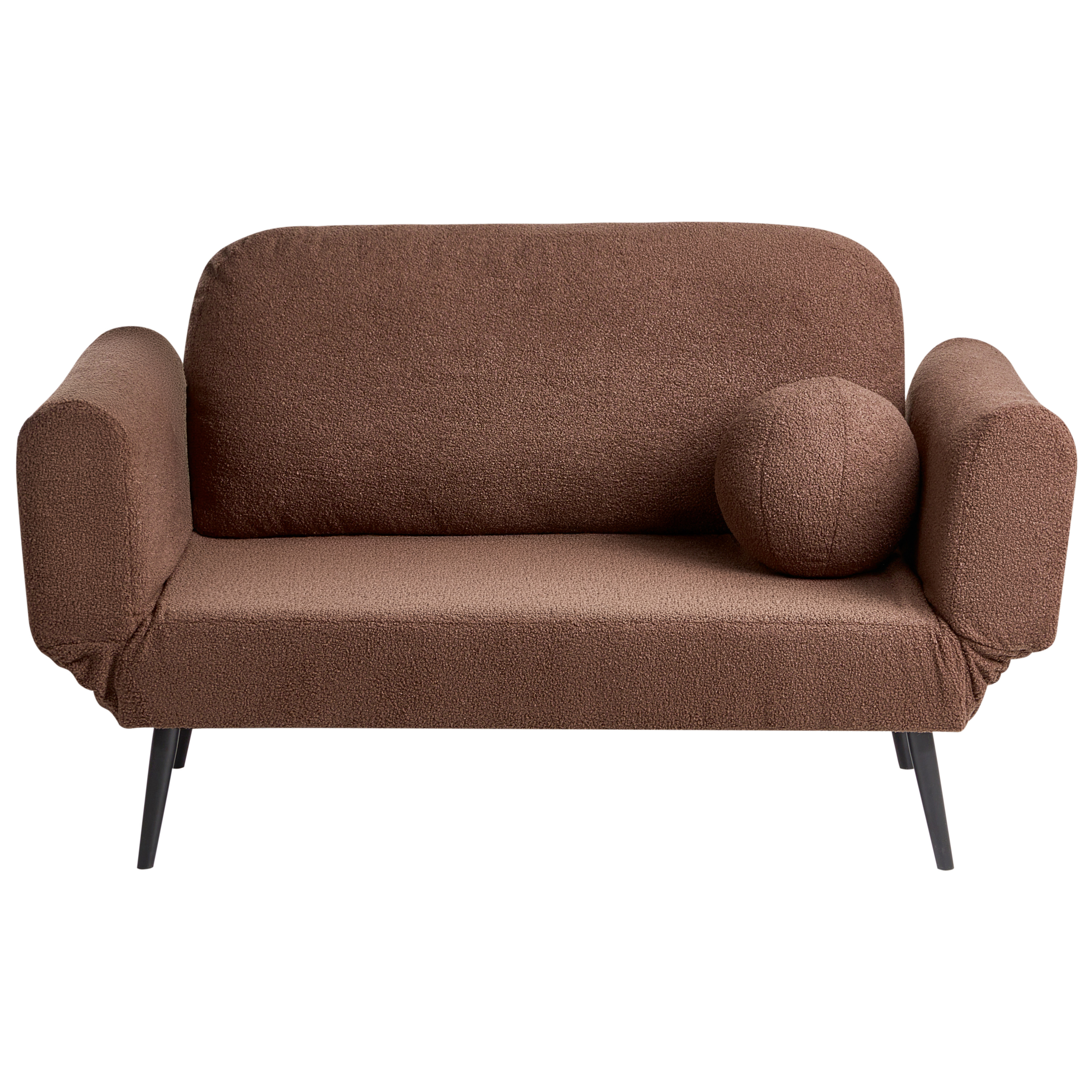 Bäddsoffa 2-sits DOROTEA Bouclé Brun