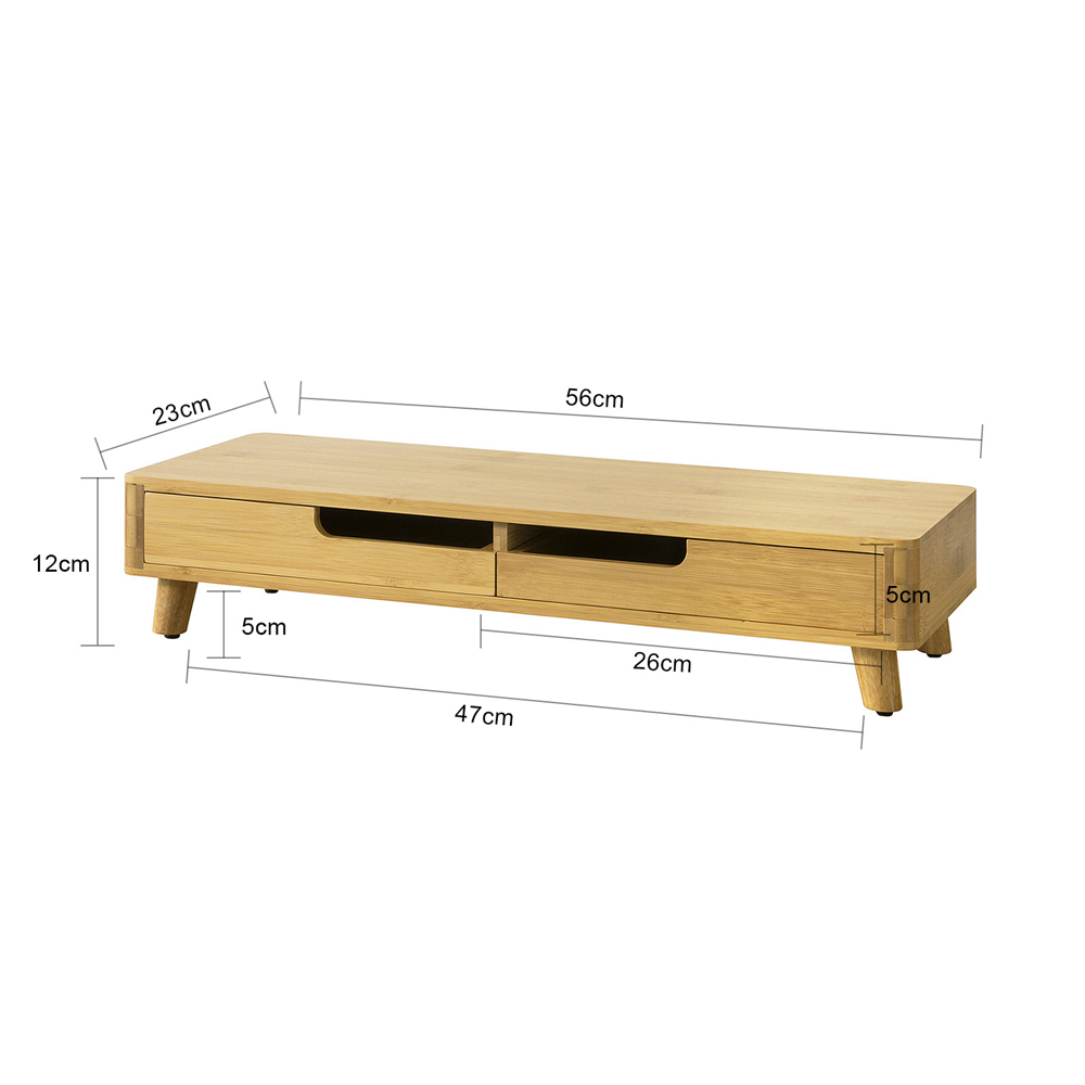 SoBuy Bildskärmsställ, Laptopställ, Förvaringsbox, fast höjd, BBF06-N