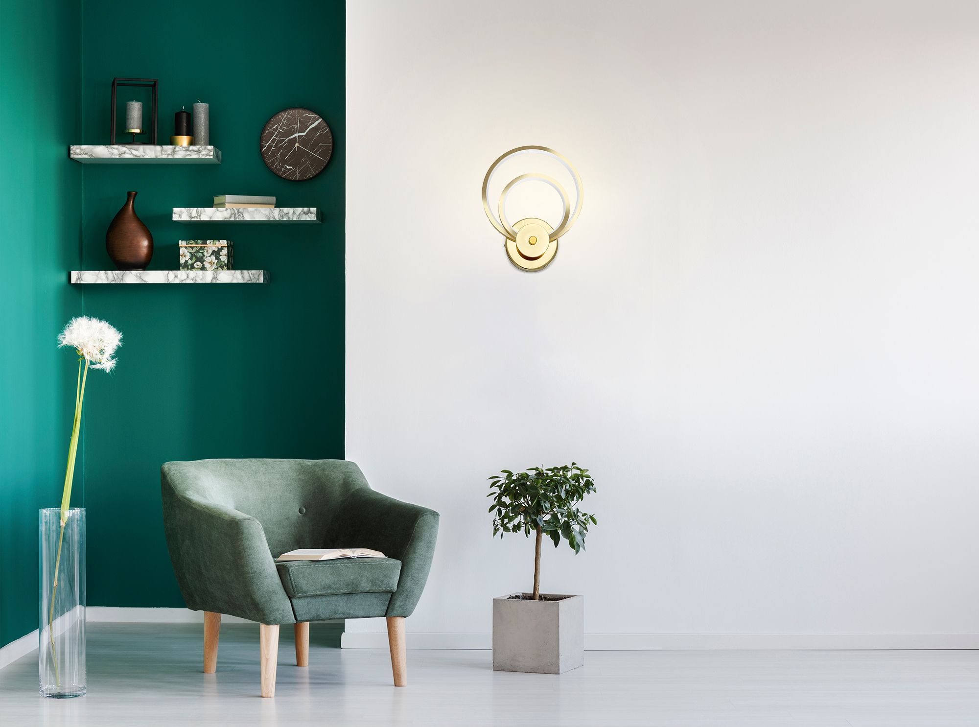 TOOLIGHT vägglampa APP1043-W Guld 24x7,5x24cm