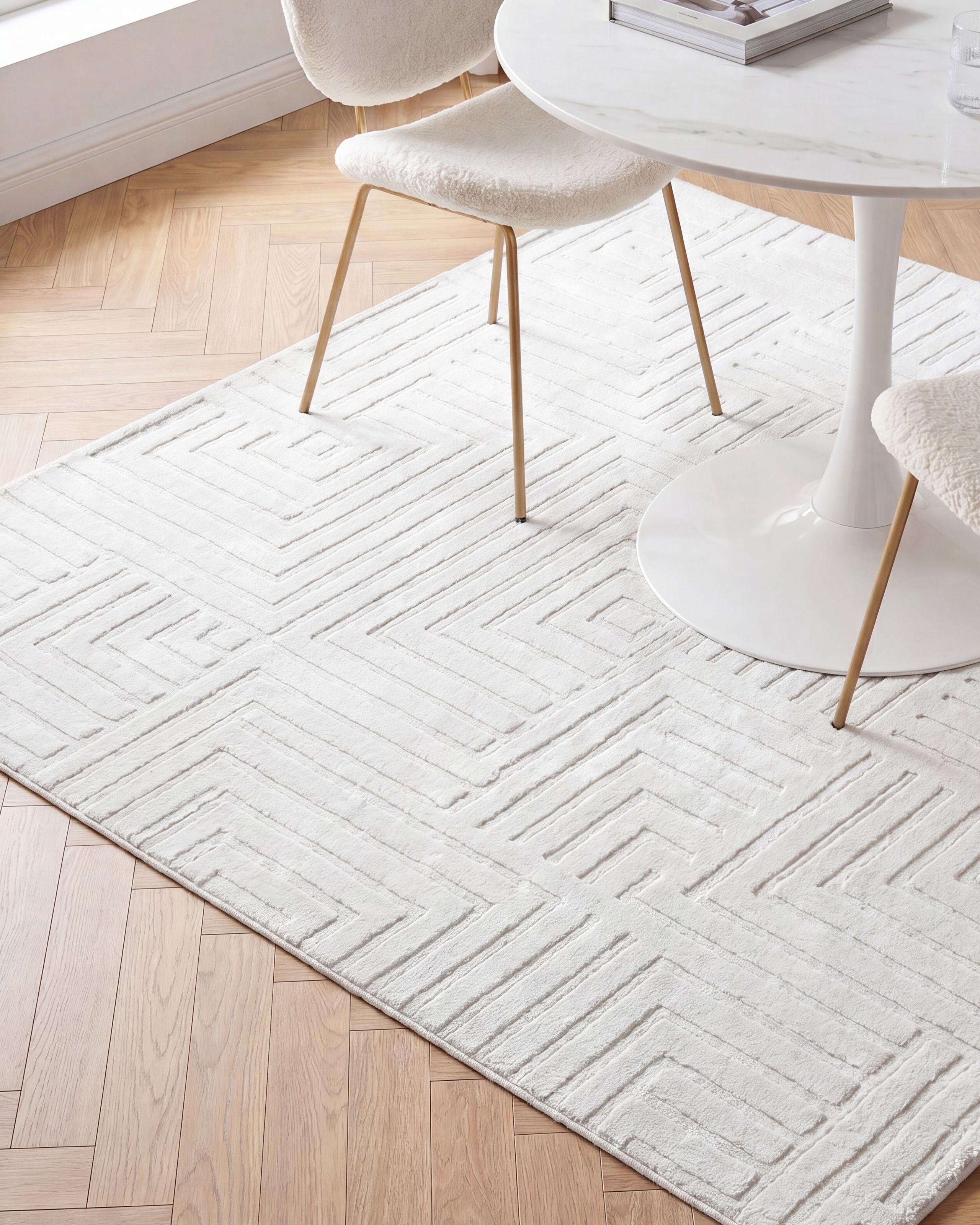 Matta TAMIREL Off-White 160 x 160 cm