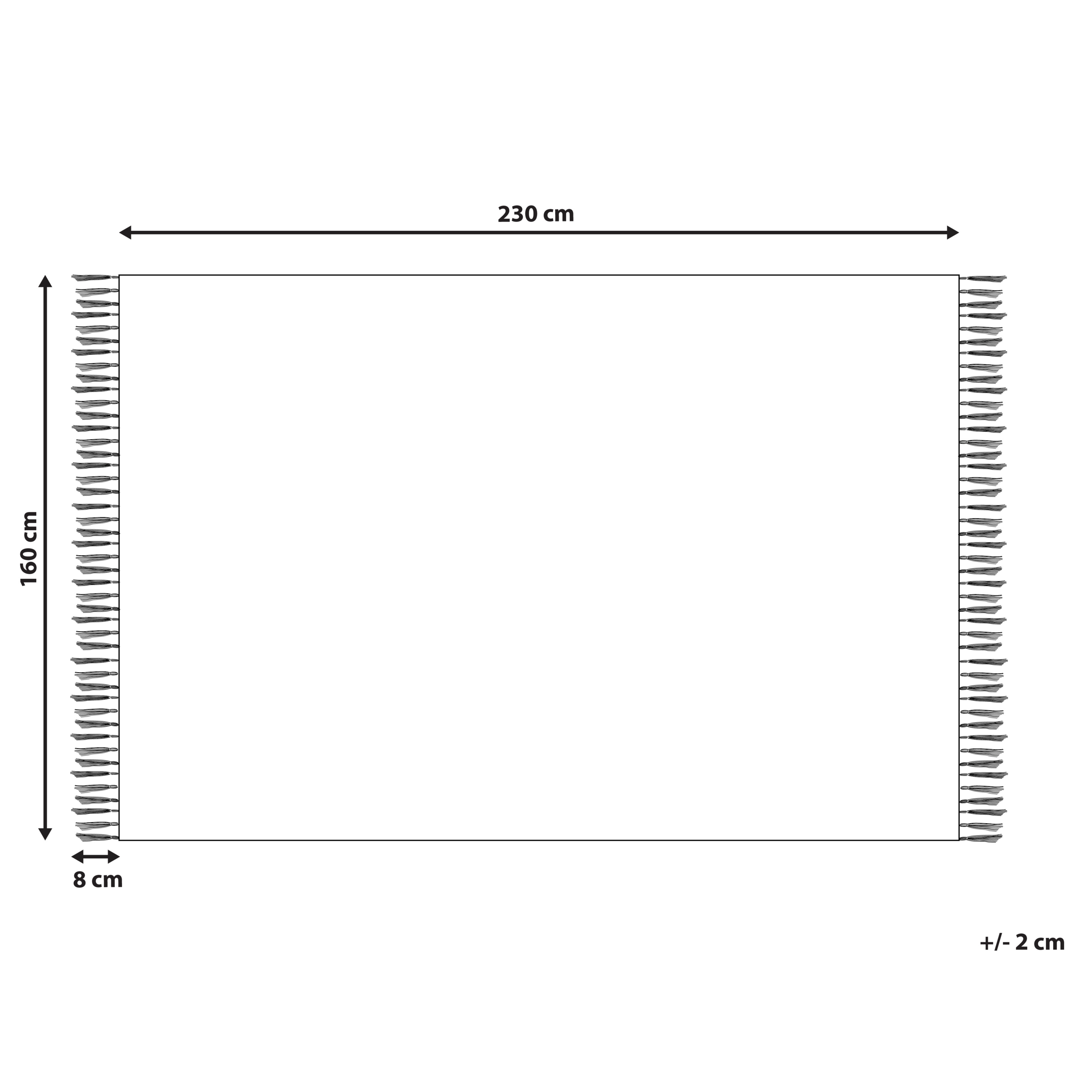 Matta OMERLI Vit 160 x 230 cm Ull