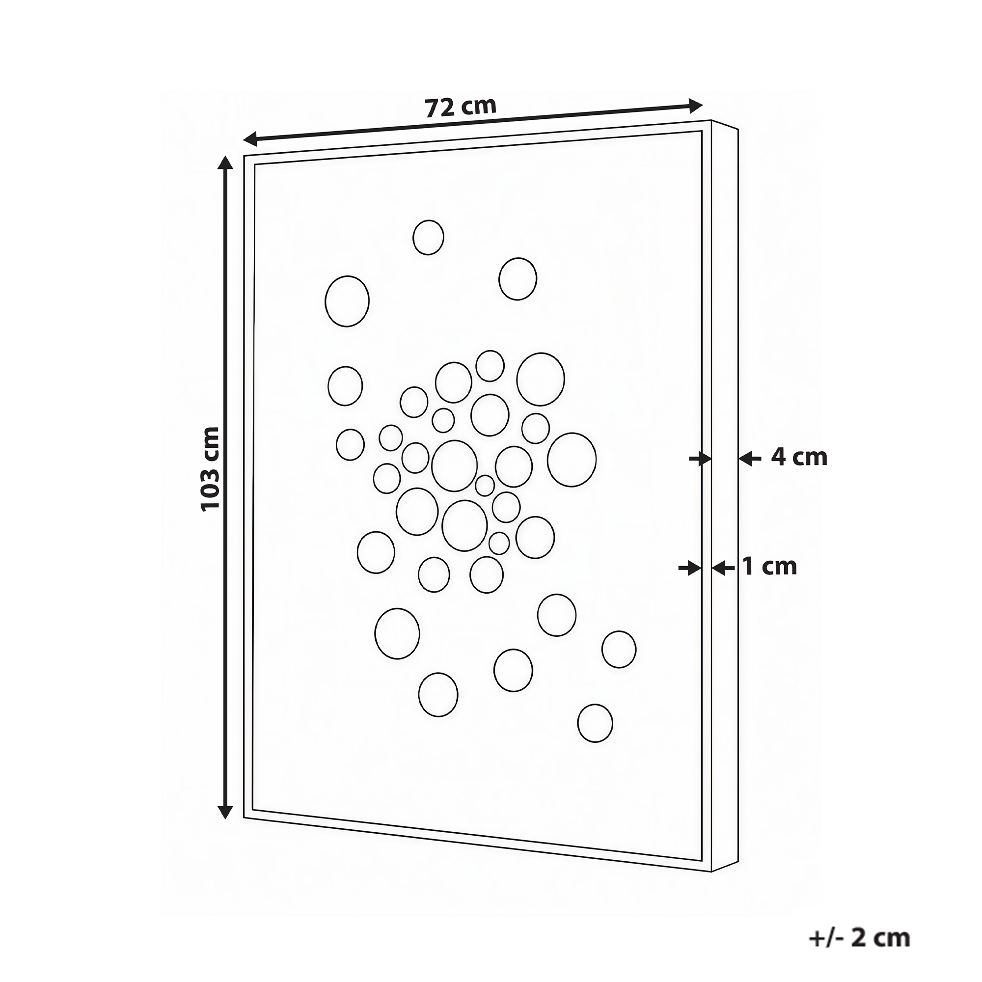 Väggdekoration BANTRY 103 cm Vit