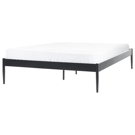 Säng med lamellram Metall VAURS 140 x 200 cm Svart