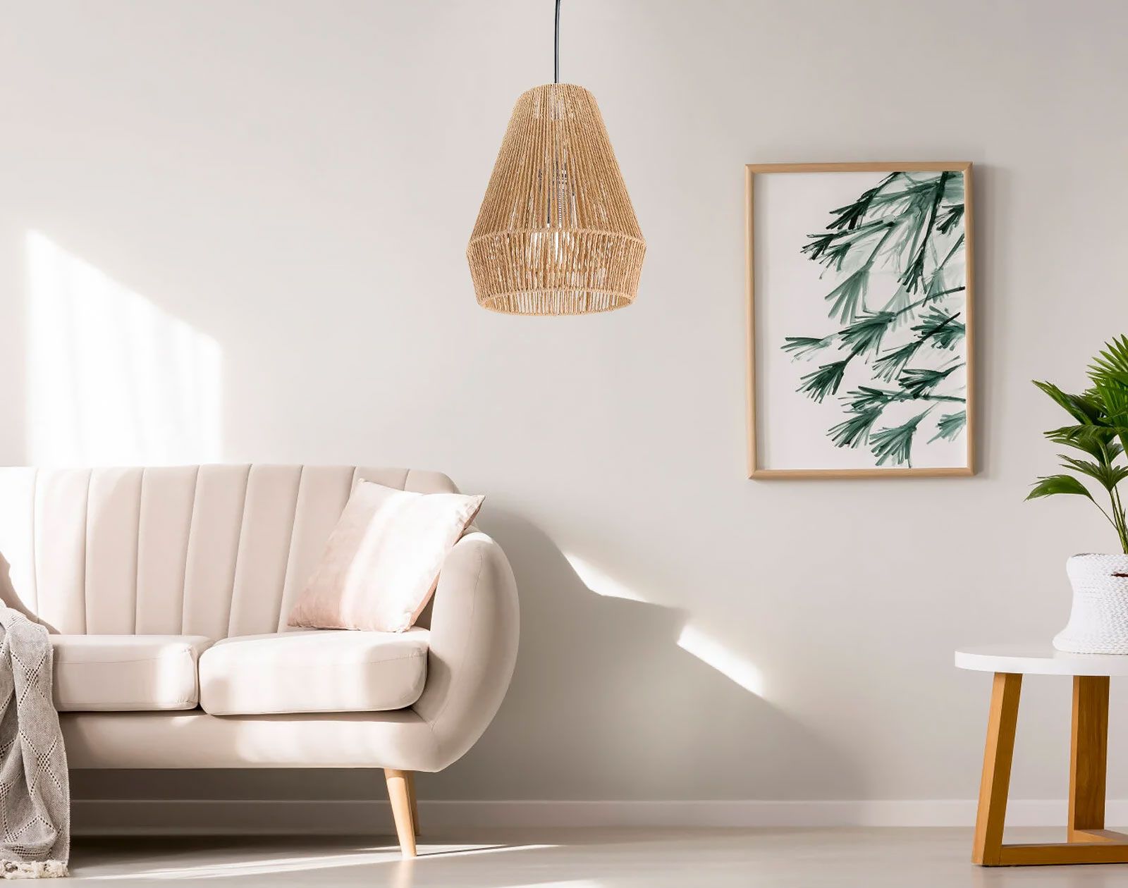TOOLIGHT hängande taklampa APP1310-CP BOHO Brun 40x30x40cm