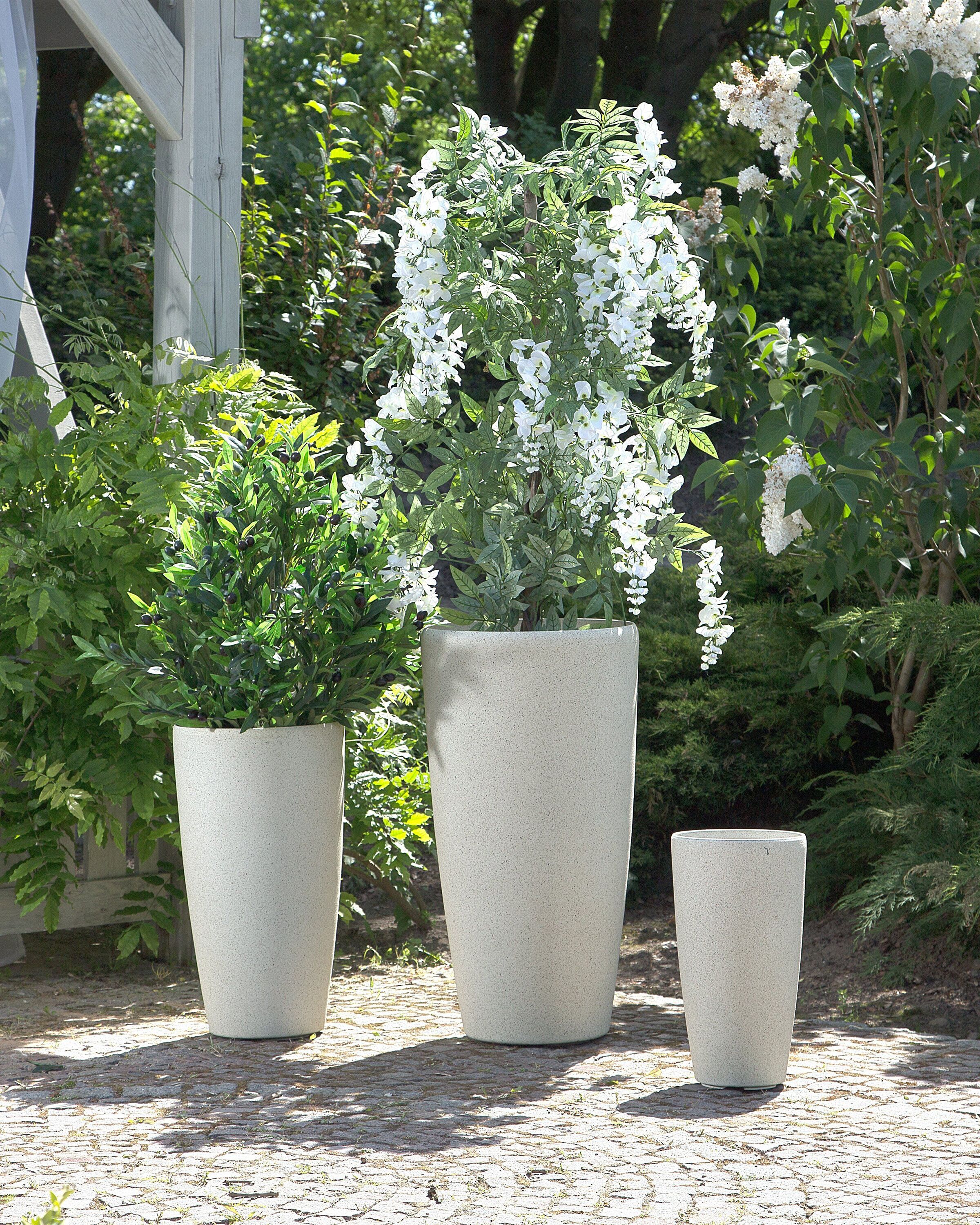 Blomkruka ABDERA 39 cm Ljusbeige