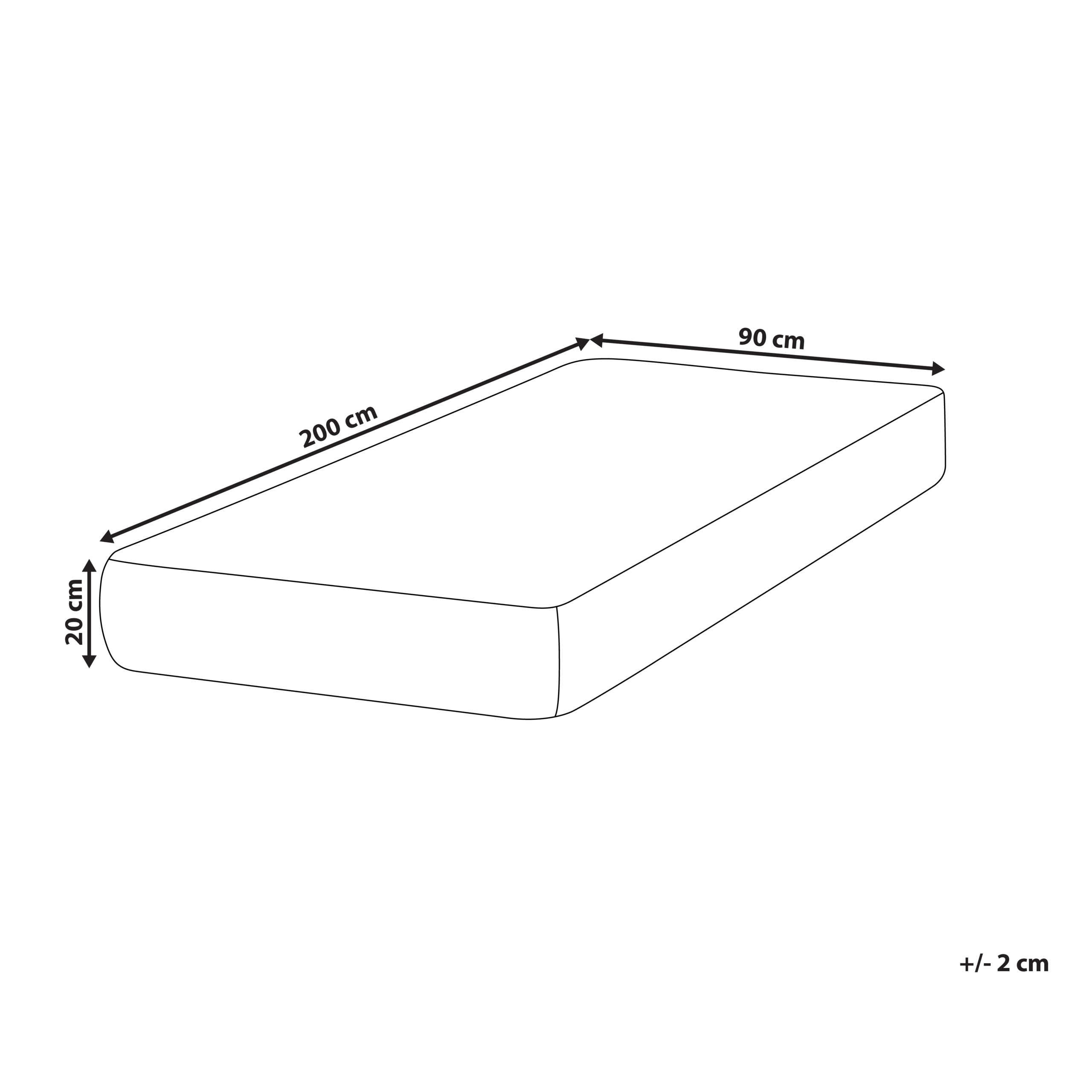 Resårmadrass med memoryskum BREEZE HYBRID 7 PLUS Medelfast (H2/3) 90 x 200 cm