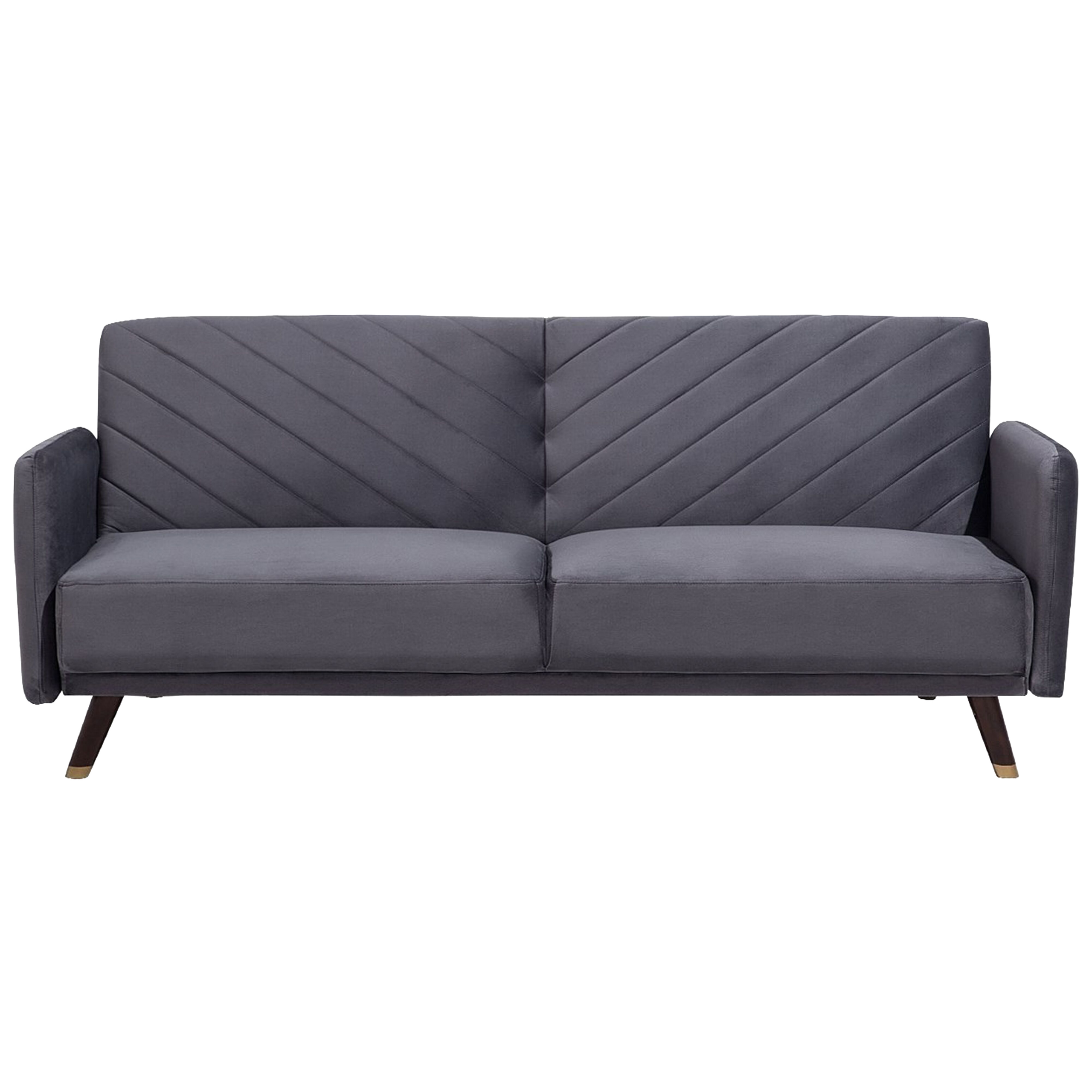 Bäddsoffa 3-sits SENJA Sammet Grå
