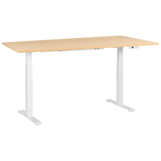 Elektriskt höj- och sänkbart skrivbord DESTINES 180 cm 72 cm Ljusbrun/ Vit