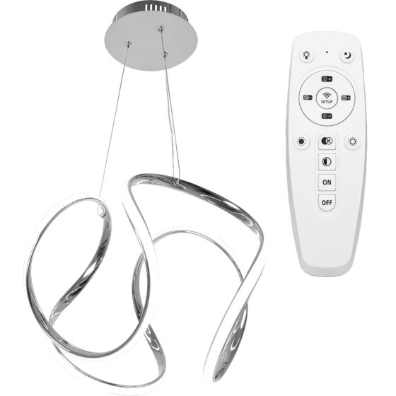 TOOLIGHT hängande taklampa APP385-CP LED Krom 33,5x44,5x123,5cm