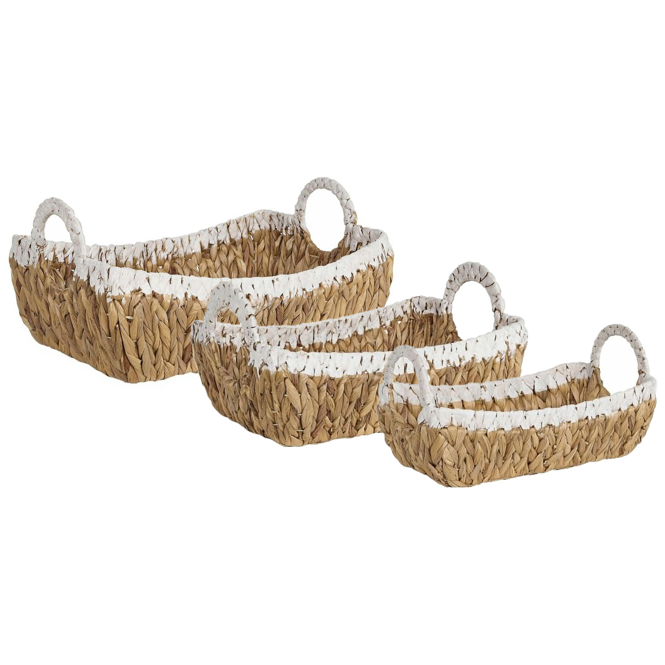 Set med 3 korgar CAMPHA Korg Naturlig
